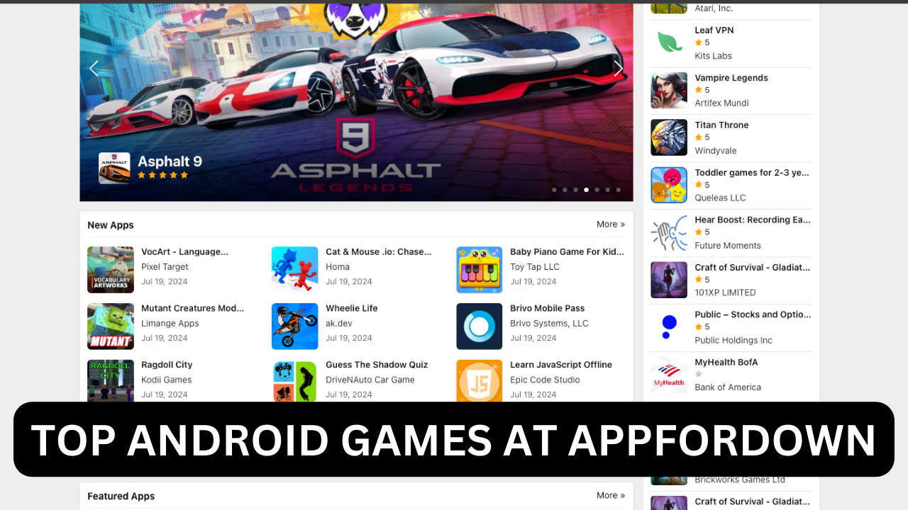 Top Android Games at Appfordown